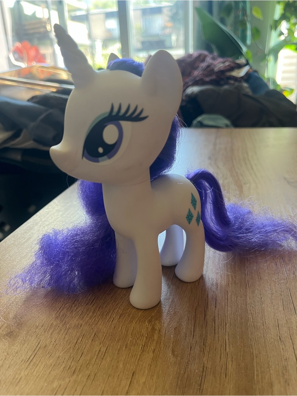 My Little Pony White Unicorn with Purple Mane and Tail
